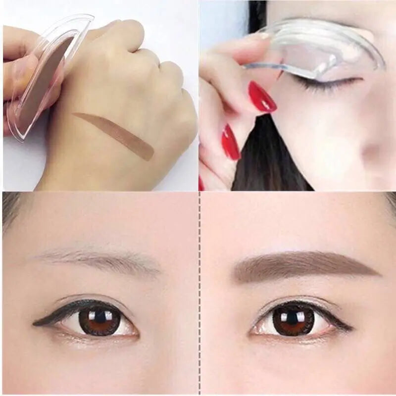 Waterproof Eye Brow Stamp Lift Eyebrow Enhancers Stencil Kit