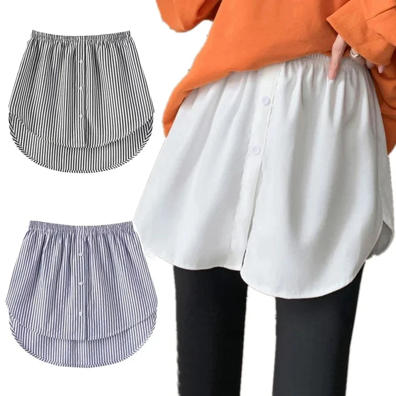 Adjustable Layering Faux Top Lower Sweep Mini Skirt