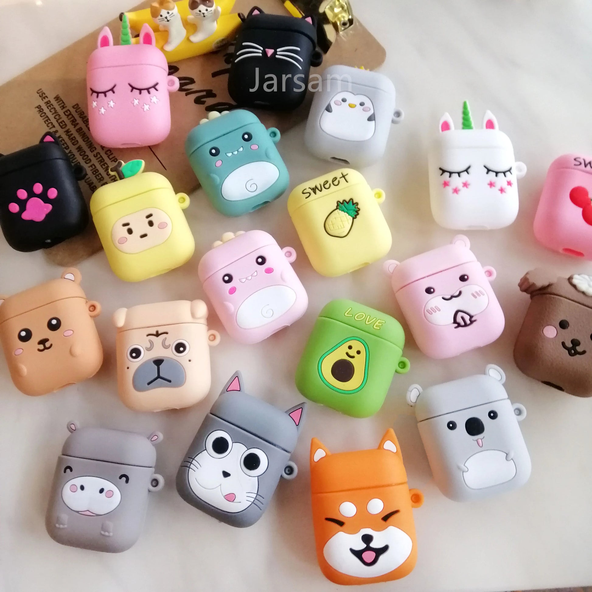 Cute Cartoon Silicone Cases for Airpods 1 2 Protective Wireless Earphone Charging Cover for Airpods Case