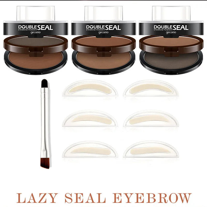 Waterproof Eye Brow Stamp Lift Eyebrow Enhancers Stencil Kit